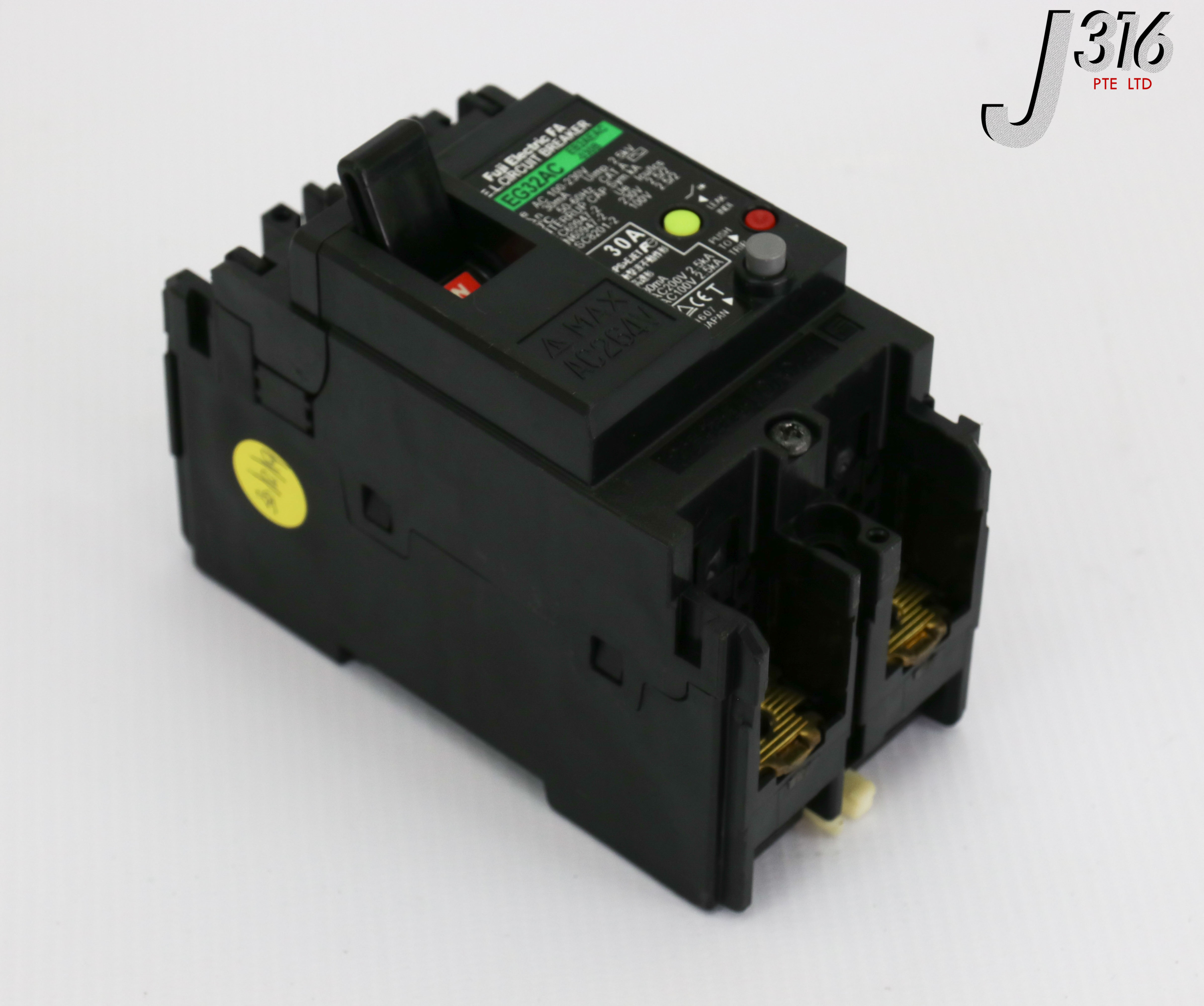 17213 FUJI ELECTRIC 2-POLE EARTH LEAKAGE CIRCUIT BREAKER, 30A